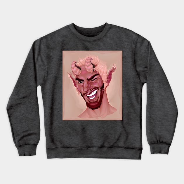 Faun Portrait Crewneck Sweatshirt by ddraw